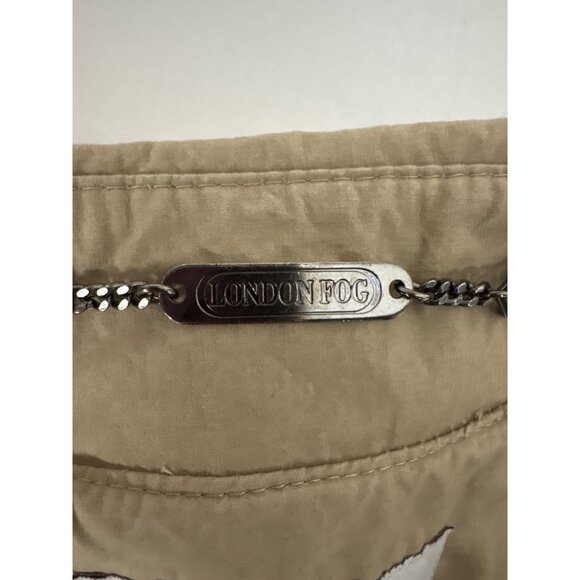 London Fog Womens Beige Trench Coat Belted Double-Breasted Size 8 PET - Picture 15 of 15